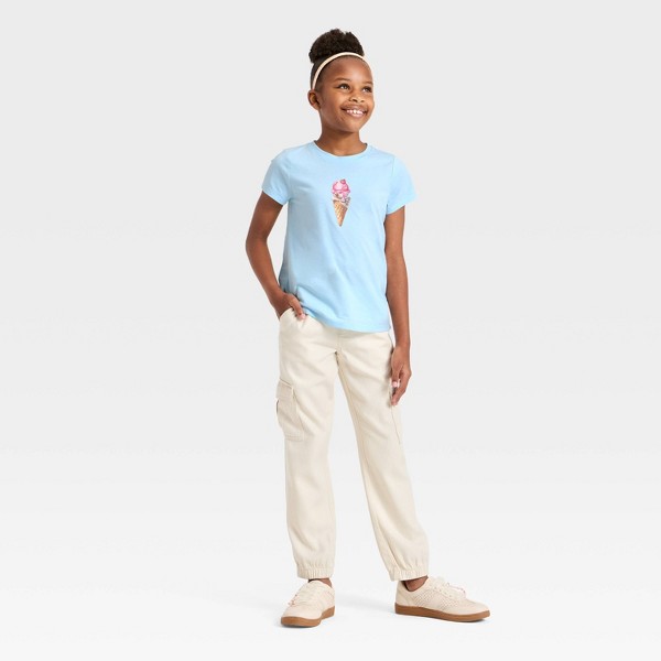 Camiseta gráfica de manga corta 'Ice Cream' para niñas - Cat & Jack™ azul claro 4