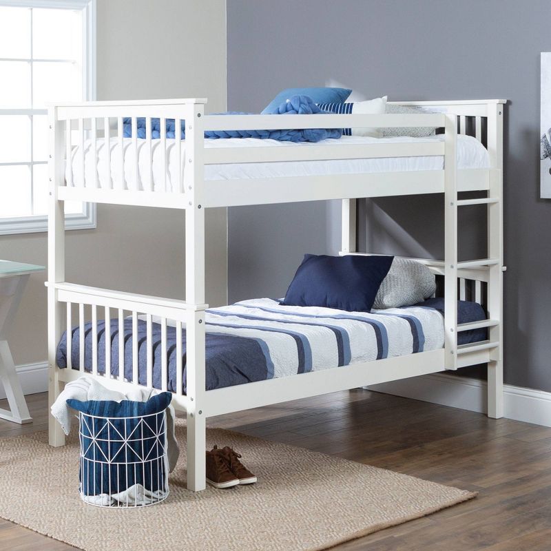 Twin Over Twin Solid Wood Mission Design Bunk Bed - Saracina Home, 1 of 10