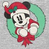 Women's Mickey & Friends Retro Festive Wreath T-Shirt - 2 of 3