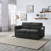 FONTOI Loveseats Sofa Bed with Pull-out Bed, Convertible Sleeper Couch with Adjsutable Back and Arm Pockets for Living Room, Black, 54.5"*31.5"*33" - 2 of 4