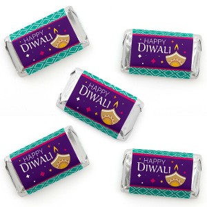 Big Dot of Happiness Happy Diwali - Mini Candy Bar Wrapper Stickers - Festival of Lights Party Small Favors - 40 Count - 1 of 4