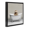 Stupell Industries Happy Sloth in Bathtub, 25" x 25" - 3 of 4