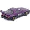 Mazda RX7 (FC3S) "Pandem Rocket Bunny" Kit Purple Metallic and Black 1/64 Diecast Model Car by Inno Models - 3 of 4