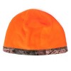 MUK LUKS Quietwear Unisex Reversible Fleece Beanie, Adventure Grey/Orange, One Size Fits Most - 3 of 4