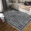 Washable Area Rug, Vintage Faux Wool Floor Cover with Non-Slip Backing, Non-Shedding Thin Foldable Carpet for Living Room Bedroom Kitchen - 2 of 4