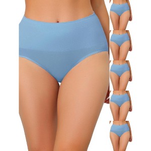 INSPIRE CHIC Women's High Waist Shaping Tummy Control Breathable Briefs 6 Packs - 1 of 4