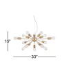 Possini Euro Design Hemingson Gold Large Chandelier 33" Wide Modern Sputnik 12-Light LED Fixture for Dining Room House Foyer Kitchen Island Entryway - 4 of 4