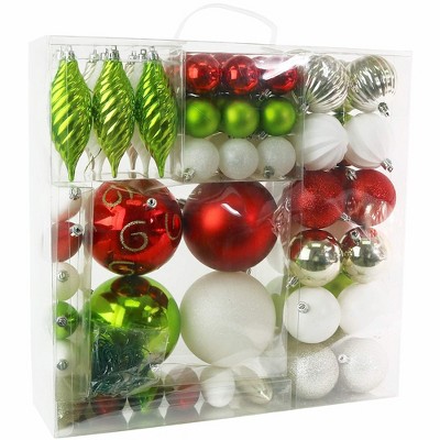 R N' Ds Christmas Snowflake Ball Ornaments - Red And White - 76 Pack :  Target