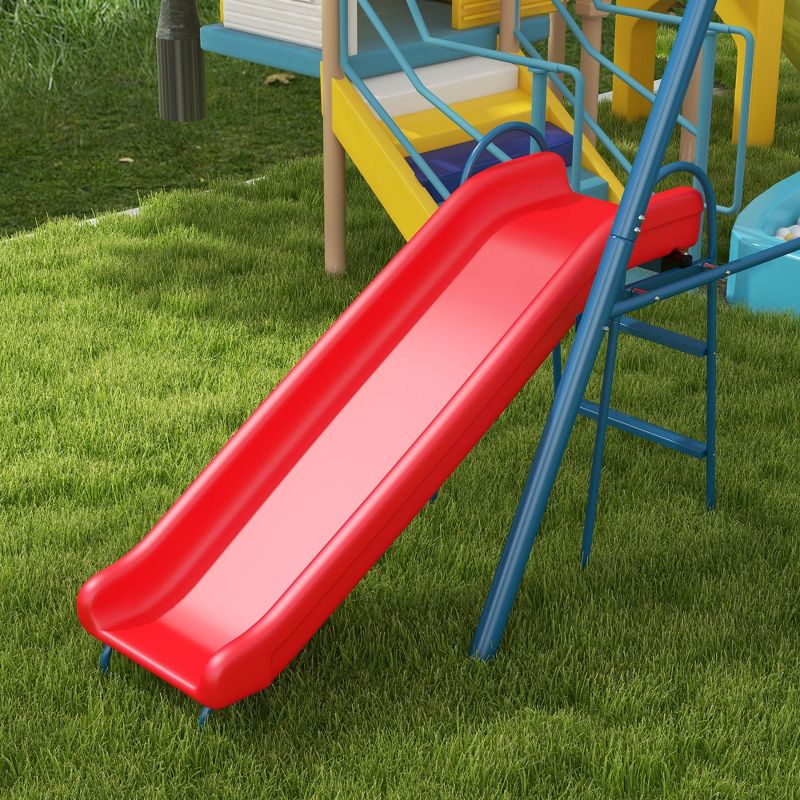 Outsunny Metal Swing Set for Backyard for Ages 3-8, 5 of 7