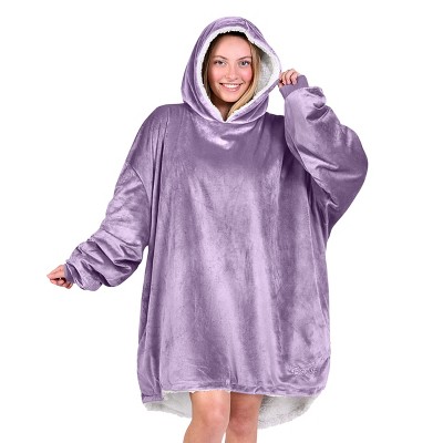 The Bare Homey - Adult Wearable Blanket - Fleece Side Pockets