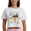 Gilmore Girls Lorelai & Rory Screenshot & Icons Crew Neck Short Sleeve Women's White Crop Top - 3 of 4