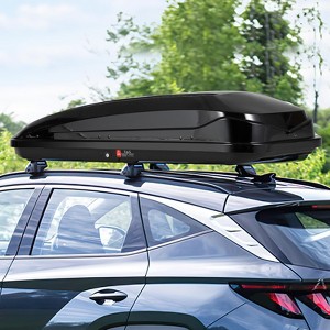 Hard Shell Roof Top Cargo Carrier, 17/17.7 Cu Ft Waterproof Lockable Storage Box for SUV, Truck and Van - 1 of 4