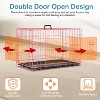 FDW 18-48in Dog Crates for Dogs Folding Mental Wire Crates Dog Kennels Pet Crate with Removable Tray and Handle - 4 of 4