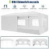 10x20 FT Heavy Duty Canopy Tent with 6 Removable Sidewalls, Thickened Legs, 420D Fabric, Roller Bag, 6 Sandbags, 18 Stakes - 4 of 4