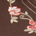 chocolate floral embroidery
