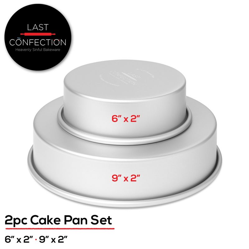 Last Confection 2pc Round Cake Pan Sets - Professional Bakeware, 2 of 8