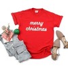 Simply Sage Market Women's Merry Bold Cursive Words Puff Print Short Sleeve Garment Dyed Tee - 3 of 4