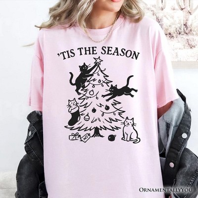 Christmas Tree Killer Cats T‑Shirt, Tis the Season Funny Holiday Tee | OrnamentallyYou