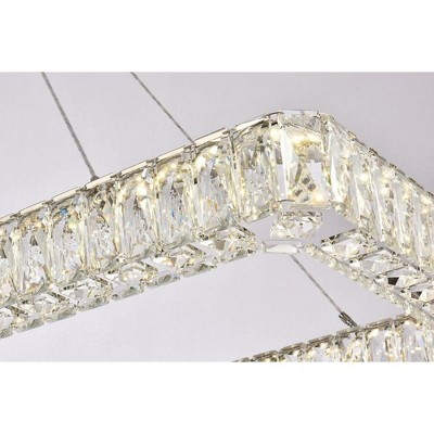 Monroe Spectacular Faceted Crystal LED Pendant in Chrome