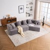 Modern Modular Chenille Sectional Sofa with Memory Foam,Deep Seat Comfortable 2-Seater Couch for Living Room, Bedroom, or Apartment-The Pop Home - 2 of 4