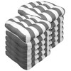 Havana Stripe Patio Cushions Outdoor Chair Pads Thick Fiber Fill Tufted 19" x 19" by Sweet Home Collection® - 3 of 4