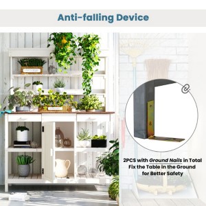 78" Walk-in Greenhouse-4 Skylights & 2 Folding Shelves for Outdoor Gardening - 1 of 3
