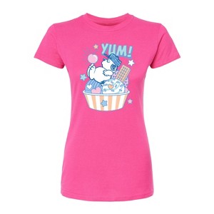 Women's - Peanuts - Olaf Ice Cream Fitted Graphic T-Shirt - 1 of 4