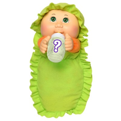 cabbage patch kids toddler girl with blonde hair and blue pajamas