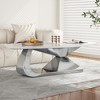 Sintered Stone and Stainless Steel Coffee Table with Elegant Modern Design and Durable Construction for Living Room - 2 of 4