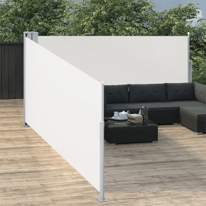 vidaXL Retractable Side Awning Cream 39.4 in.x393.7 in. - 1 of 4