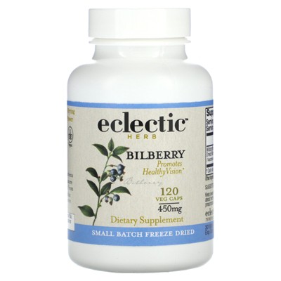 Eclectic Herb Bilberry, 120 Veg Caps (450 mg per Capsule)