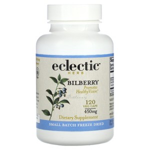 Eclectic Herb Bilberry, 120 Veg Caps (450 mg per Capsule) - 1 of 2