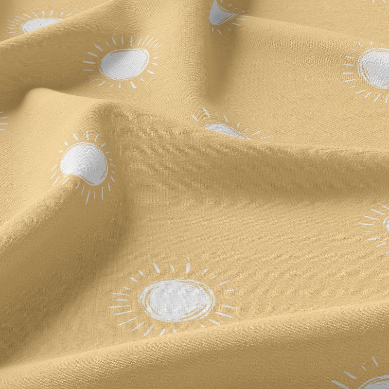 Sweet Jojo Designs Gender Neutral Unisex Kids Twin Sheet Set Boho Sun Yellow and White 3pc, 5 of 6