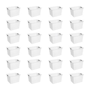 Sterilite Deep Ultra Plastic Storage Bin Organizer Basket w/ Handles - 1 of 4
