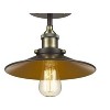 Chloe Lighting Butler Industrial-Style 1 Light Rubbed Bronze Semi-Flush Ceiling Fixture 9" Shade - 3 of 3