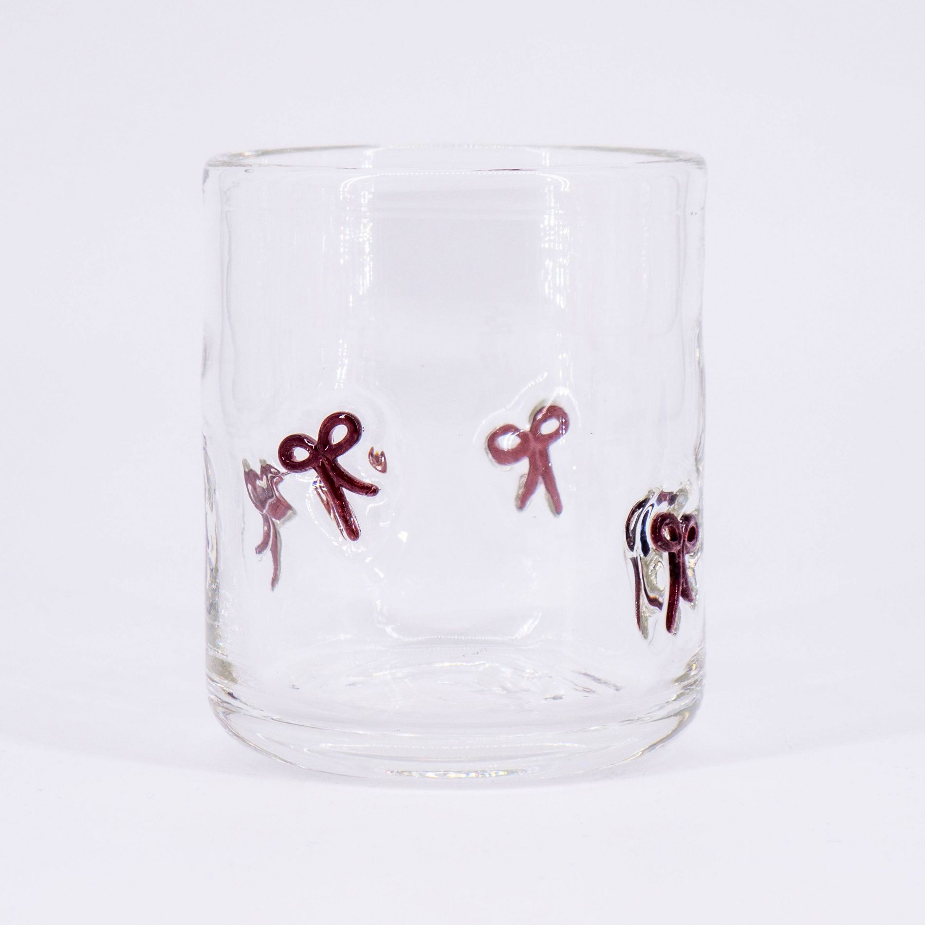 Madison Home 16 fl oz Icon Glass Berry Maroon Bows