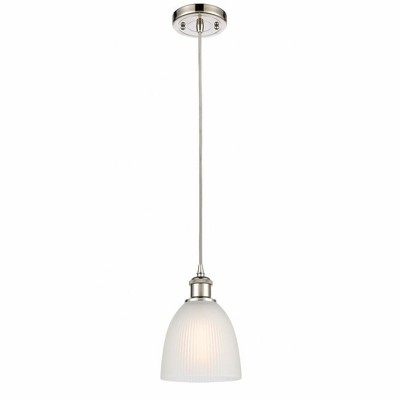 Castile - 1 Light Cord Hung Mini Pendant In Industrial Style-9 Inches Tall and 6 Inches Wide