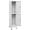 vidaXL Locker Grey Steel Medium Locker Rectangular Industrial - 3 of 4