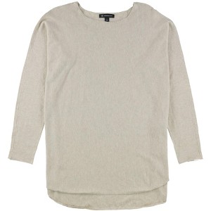 I.N.C International Concepts Womens Solid Shirttail Pullover Sweater, Beige, Medium - 1 of 2
