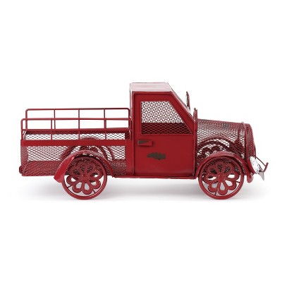 large red metal truck