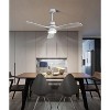Wanze of Ocean 52 in. Smart Indoor Silver Ceiling Fan with LED Light and Remote Control 3 Colors Adjustable - 3 of 4