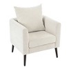 Okak Fine Fabric Accent Chair Living Room Reading Chair with Soft Upholstered and Pillow Armchair Solid Wood Legs for Lounge Bedroom - 3 of 4