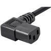 Monoprice Power Cord - 2 Feet - Black | NEMA 5-15P to Right Angle IEC 60320 C13, 16AWG, 13A/1625W, SJT, 125V Works With Most PCs Monitors Scanners and - 3 of 4