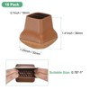 Unique Bargains Silicone Square Chair Leg Caps Floor Protectors 16 Pcs - 2 of 4