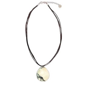 Michelle Marie Boutique's Black & White Mexican Jasper Pendant Necklaces - 1 of 4