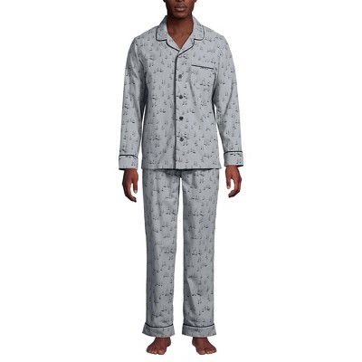 Lands' End Men's Long Sleeve Essential Pajama Set