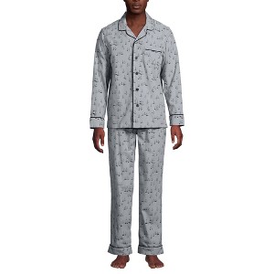 Lands' End Men's Long Sleeve Essential Pajama Set - 1 of 3