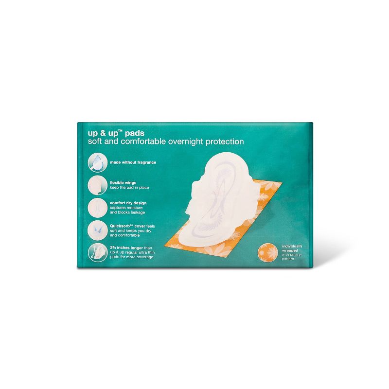 Ultra Thin Regular Overnight Pads with Wings - 38ct - up &#38; up&#8482;, 3 of 5