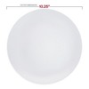 Smarty Had A Party 10.25" White w/ Silver Rim Organic Plastic Dinner Plates - 120 pcs - 3 of 4