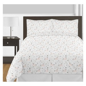 Full/Queen 3pc Unicorn Comforter Set - Sweet Jojo Designs, Gray Pink Gold
